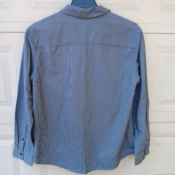 Edgar Ash Shirt Mens Extra Large Blue Checkered Button Up Long Sleeve Cotton NWT - Picture 3 of 4